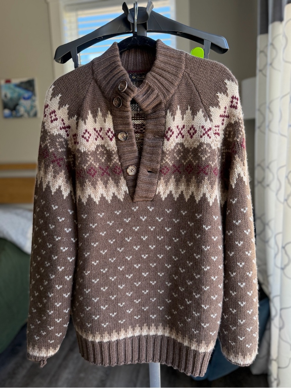 Loro Piana 100% Cashmere Fair Isle Sweater